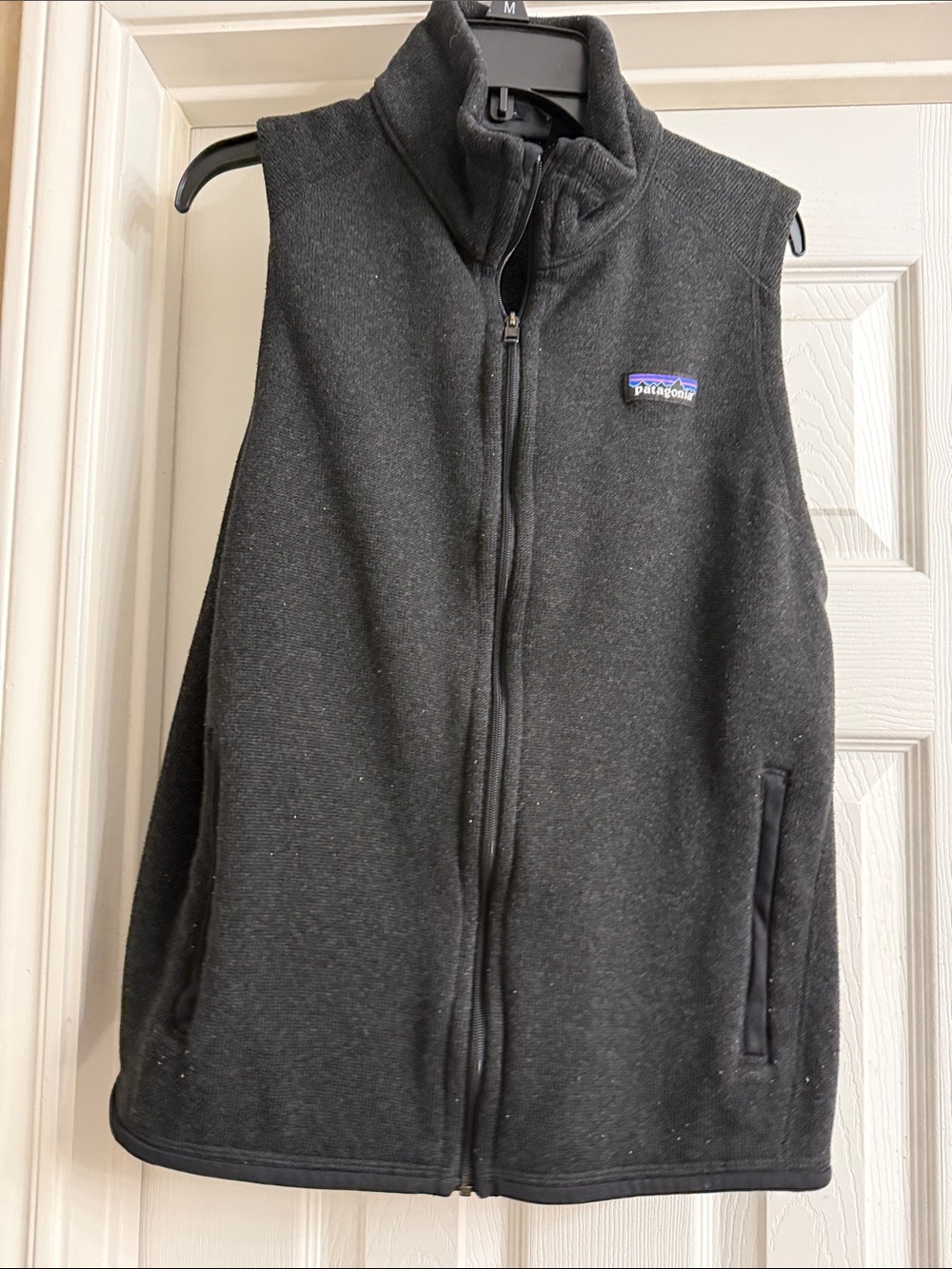 Patagonia Charcoal Black Fleece Vest - Zip Front